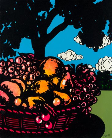ERCOLE PIGNATELLI (1935) - Cesto di frutta e albero, 1967