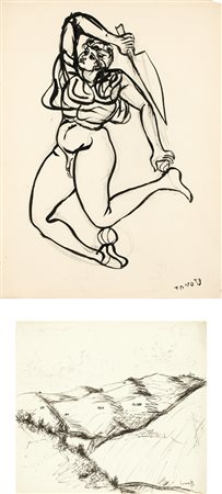 TONO ZANCANARO (1906-1985) - Lotto unico composto da 2 inchiostri su carta