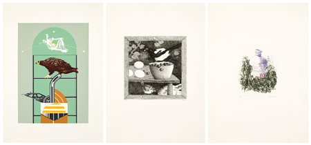 AUTORI VARI (SARRI, BARATELLA, BELLINI) - Lotto unico di 3 opere grafiche