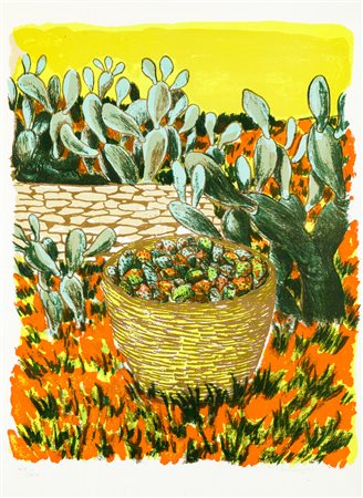 GIUSEPPE MIGNECO (1908-1997) - Fichi d'india, 1970