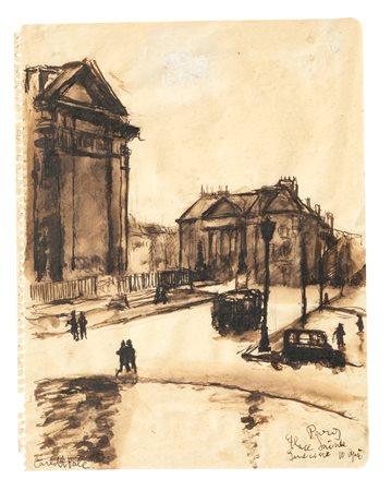 CARLO VITALE (1902-1996) - Paris, place de Sainte Genevieve