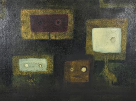 Donald Sutphind SENZA TITOLO olio su tela, cm 60x80 firma e data sul retro:...