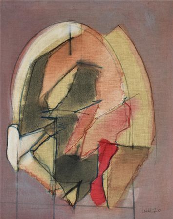 Piero Leddi TESTA olio su tela, cm 53,5x42 firma e data eseguito nel 1970