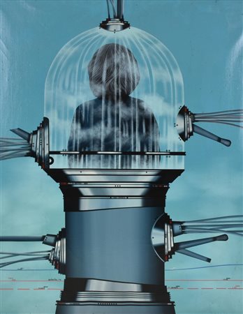 Franco Dellerba SENZA TITOLO acrilico su tela, cm 80x60 firma e data eseguito...