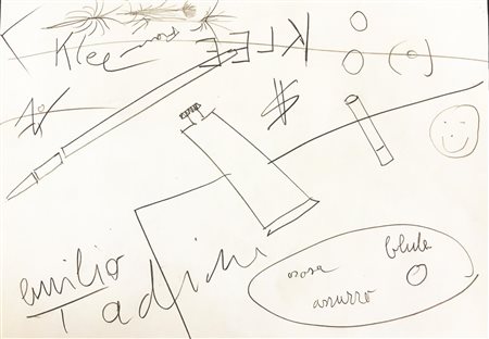 Emilio Tadini SENZA TITOLO matita su carta, cm 20x30 firma