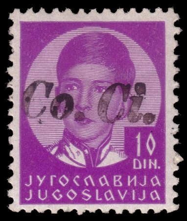 LUBIANA
Occupazione italiana 1941
10d. violetto soprastampato a mano "Co. Ci."