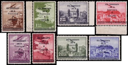 LUBIANA
Occupazione italiana 1941
Posta aerea. Serie completa di 8 valori sopra