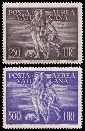 VATICANO 1948
Posta aerea "Tobia". Serie completa di 2 valori

Cert. G. Bolaffi