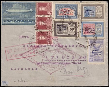 ARGENTINA
Zeppelin 1930 (may 21)
Heimfahrt. Cover from Buenos Aires to Berlin,
