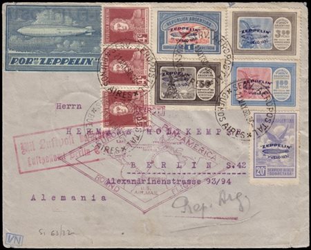 ARGENTINA
Zeppelin 1930 (may 21)
Heimfahrt. Cover from Buenos Aires to Berlin,