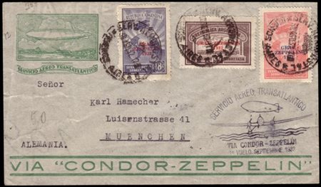 ARGENTINA
Zeppelin 1932
Cover from Buenos Aires to Munich (Germany), franked wi