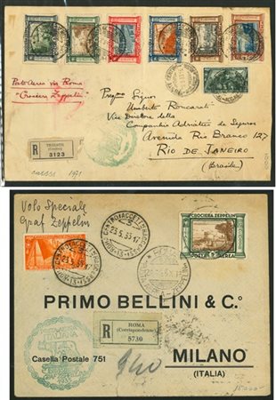 AIRMAIL: ZEPPELIN, HINDENBURG 1928/1937
Collection of 54 covers and postcards f