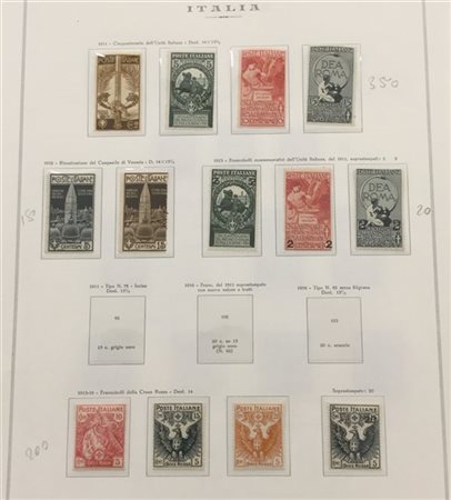 REGNO D'ITALIA 1861/1945
Collezione del periodo con discrete presenze in un alb