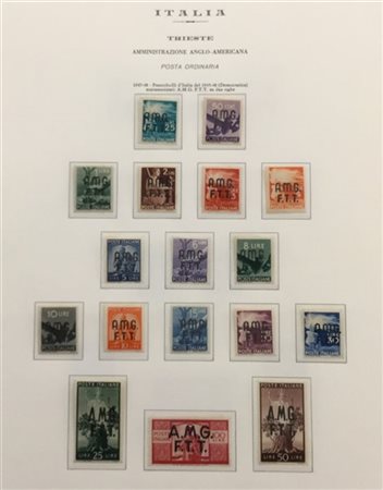 TRIESTE A 1945/1954
Collezione pressoché completa del periodo con alcuni certif
