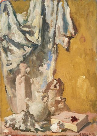 Felice Carena Cumiana (To) 1879 - Venezia 1966 Natura morta, 1963 Olio su...