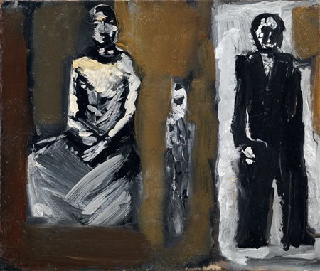 Mario Sironi Sassari 1885 - Milano 1961 Personaggi, 1943 ca. Olio su...