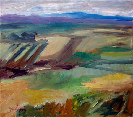 EDMONDO GIULIANI, Paesaggio, c. 1980