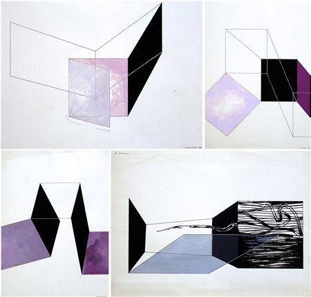 GIANCARLO MARCHESE, senza titolo (lotto unico con quattro opere), 1972