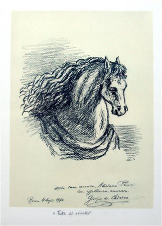 GIORGIO DE CHIRICO, Testa di cavallo, 1972