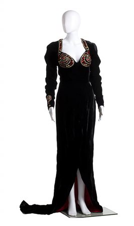 Marina Ripa di Meana, abito da sera nero