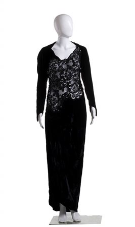 Marina Ripa di Meana, abito da sera nero