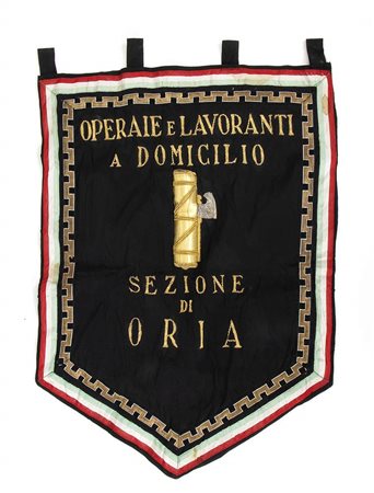 Italia, Regno, labaro dell'OND Operaie e lavoranti a domicilio  di Oria (Brindisi) 