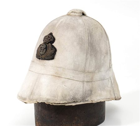 Italia, Regno, primo quarto XX sec. Casco coloniale di ufficiale della Regia Marina