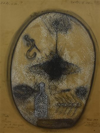 Pietro Bisio I SHALL AVOID SEEING tecnica mista su carta applicata su tavola,...