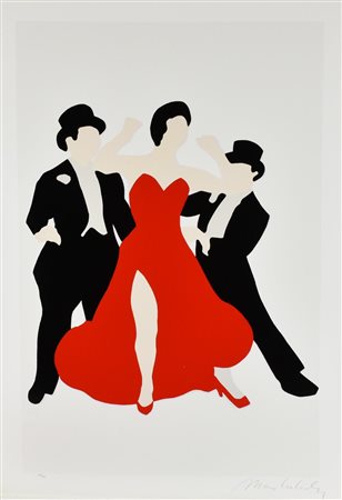 Marco Lodola TANGO serigrafia su carta, cm 100x70; es. 168/200 firma