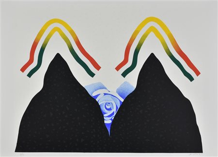 Concetto Pozzati SENZA TITOLO serigrafia su carta, cm 50x70; es. 36/150 firma