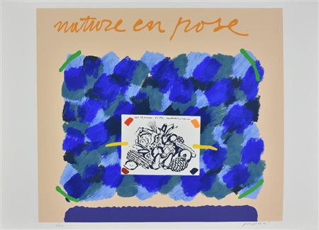 Concetto Pozzati NATURE EN POSE serigrafia su carta, cm 50x70; es. 95/150 firma