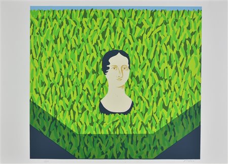 Concetto Pozzati RITRATTO serigrafia su carta, cm 50x70; es. 61/150 firma