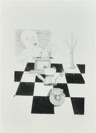 Godwin Ekhart SENZA TITOLO ?HEINRICH HOFFMANN? acquaforte acquatinta su...