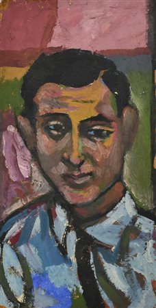 Anonimo RITRATTO olio su masonite, cm 41x19,5