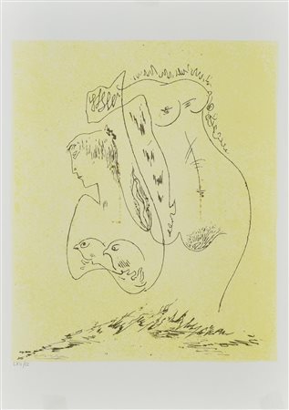 Andre' Masson PUBERTA' litografia su carta (d'apres), cm 48x33,5; LXV/CC...