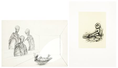 FABRIZIO CLERICI (1913-1993) - Lotto unico di 2 litografie: