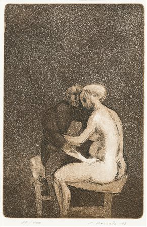 EPIFANIO POZZATO - Senza titolo (scena erotica), 1973