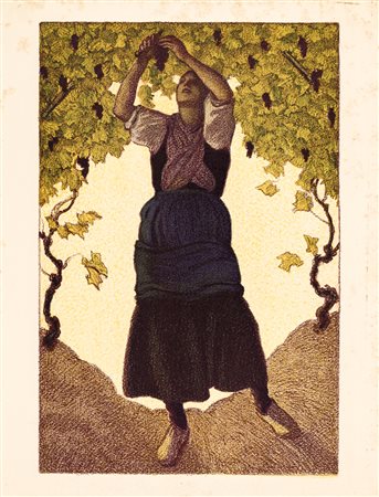 FERDINAND ANDRI (1871-1956) - Das winzerin, circa 1900