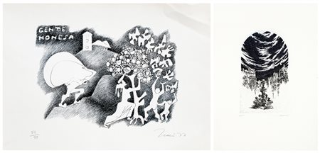 AUTORI VARI (TREVI, FERRARI) - Lotto unico di 2 opere grafiche