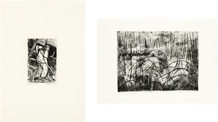 AUTORI VARI (PIZZINATO, SARTORELLI) - Lotto unico di 2 acqueforti