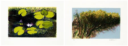 GIANCARLO CAZZANIGA (1930-2013) - Lotto unico di 2 litografie