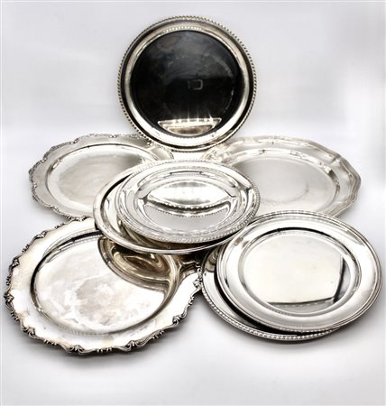 Lotto di piatti in argento 800