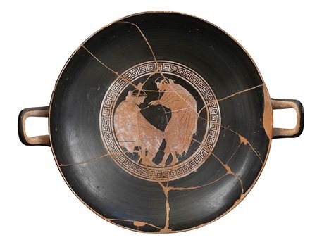 ATTIC RED-FIGURE KYLIX
Attribuited to the Tarquinia Painter, ca. 470 - 460 BC
