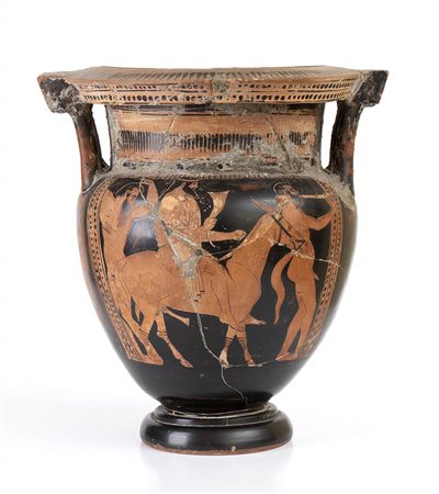 ATTIC RED-FIGURE COLUMN KRATER
Attribuited to the Florence Painter, ca. 460 - 450 BC
