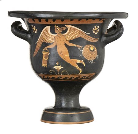 APULIAN RED-FIGURE BELL KRATER WITH EROSThird quarter of 4th century BC