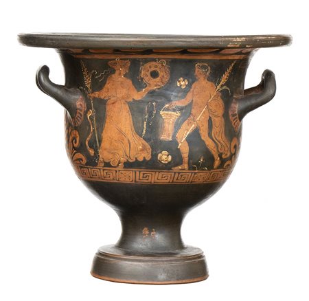APULIAN RED-FIGURE BELL KRATER
Late 4th century BC
