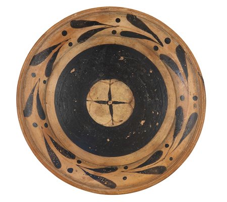 GREEK HELLENISTIC FLORAL PEDESTAL DISH
4th century BC
