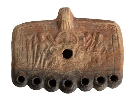 ROMAN MULTINOZZLED OIL LAMP
2nd - 3rd century AD
