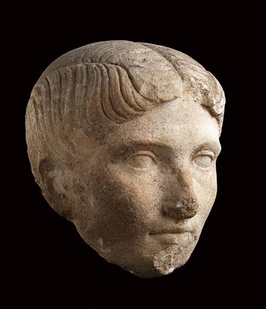 ROMAN MARBLE PORTRAIT OF A WOMAN
Julio-Claudian Period, 1st century BC - 1st century AD
