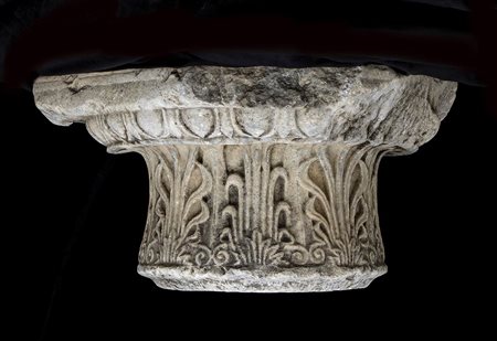 ROMAN MARBLE TUSCANIC CAPITAL
Julio-Claudian Period, 1st century BC - 1st century AD
